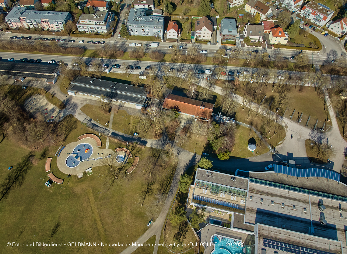 20.02.2023 - der Ostpark im zu warmen Februar 2023 in Neuperlach